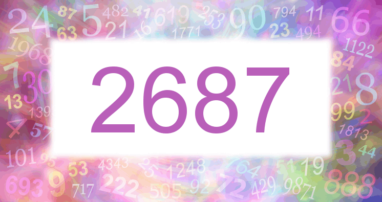 Träume mit einer Nummer 2687 rosa Bild