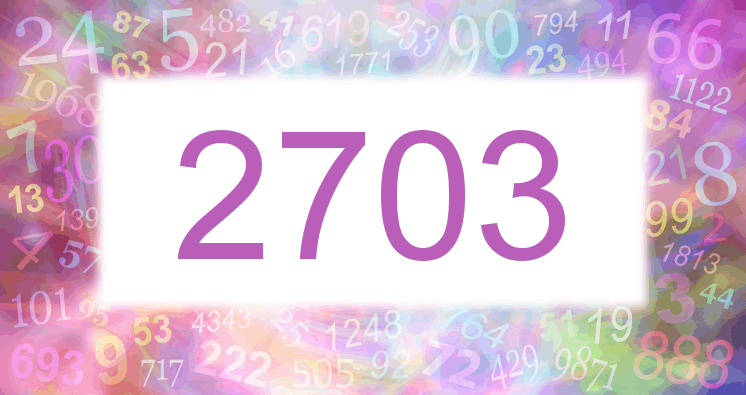 Träume mit einer Nummer 2703 rosa Bild