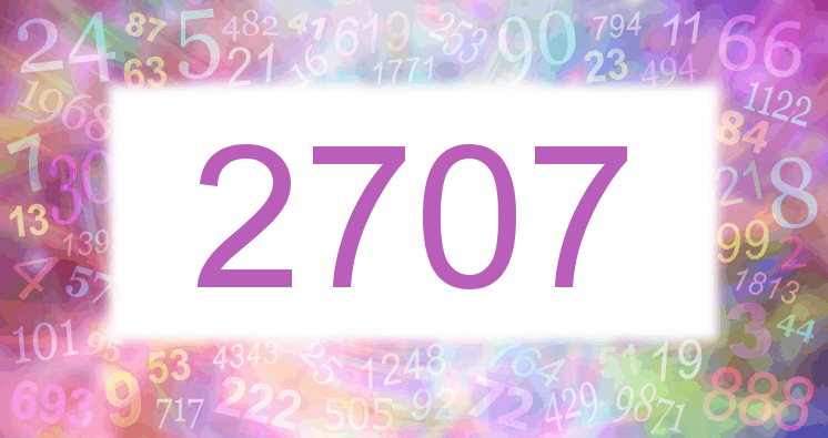 Träume mit einer Nummer 2707 rosa Bild