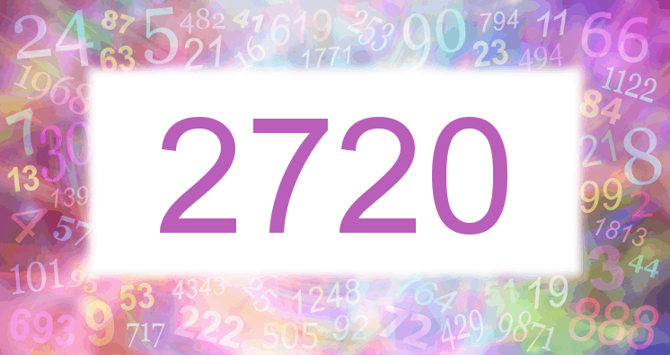 Träume mit einer Nummer 2720 rosa Bild