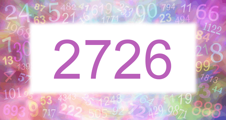 Träume mit einer Nummer 2726 rosa Bild