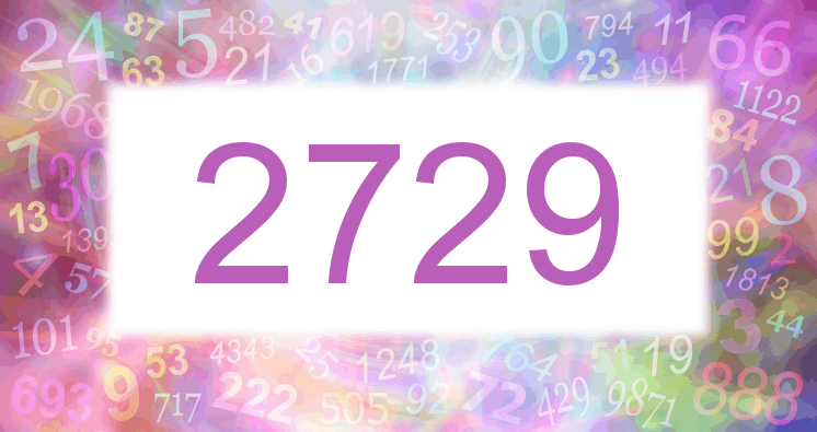 Träume mit einer Nummer 2729 rosa Bild