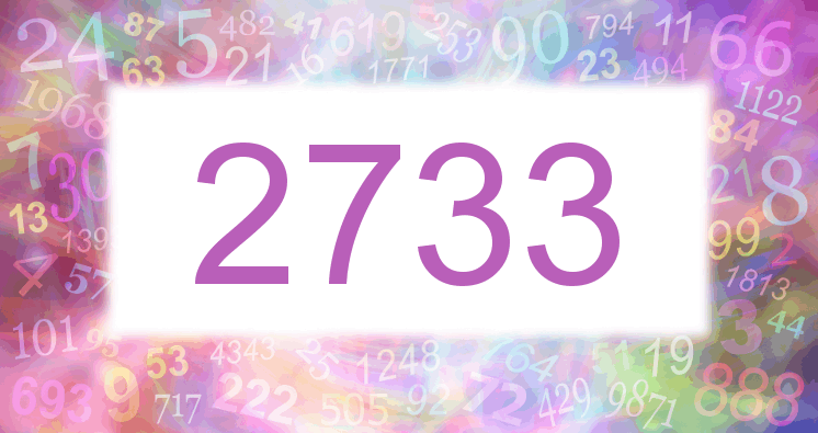 Träume mit einer Nummer 2733 rosa Bild