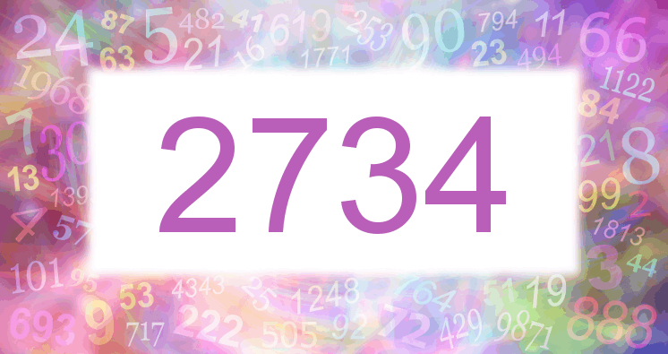 Träume mit einer Nummer 2734 rosa Bild