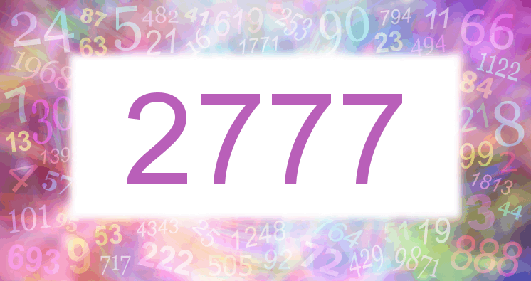 Träume mit einer Nummer 2777 rosa Bild