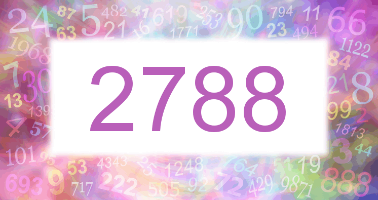 Träume mit einer Nummer 2788 rosa Bild