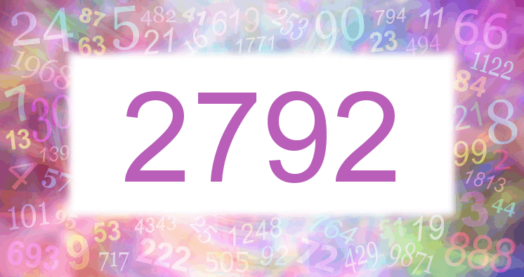 Träume mit einer Nummer 2792 rosa Bild