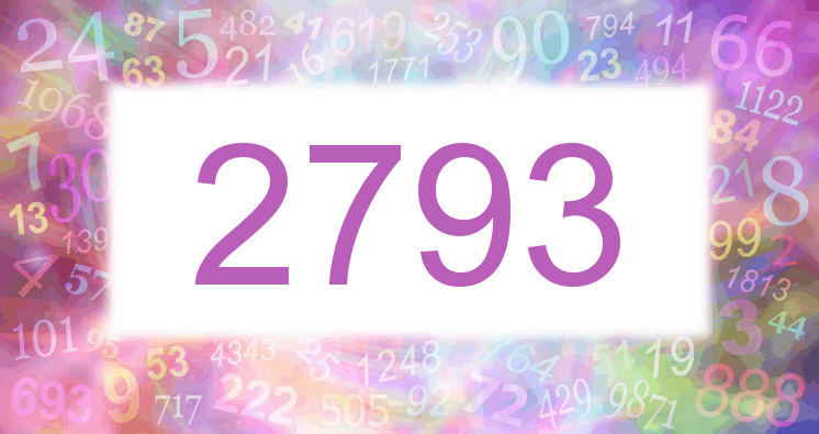 Träume mit einer Nummer 2793 rosa Bild