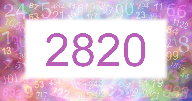 Träume mit einer Nummer 2820 rosa Bild