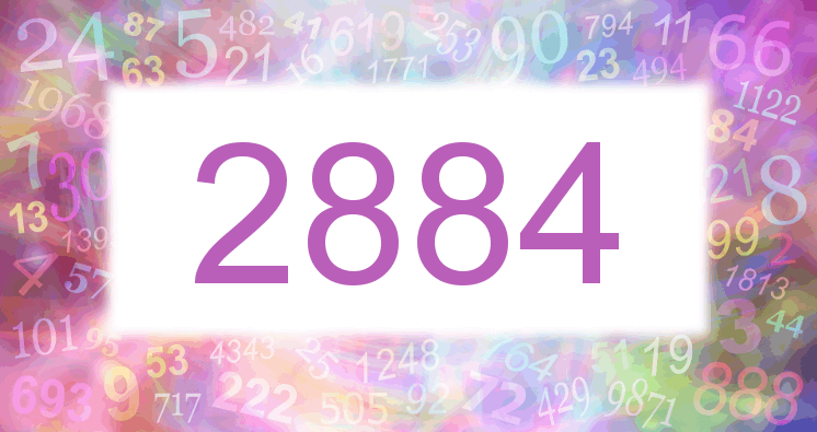 Dreams about number 2884