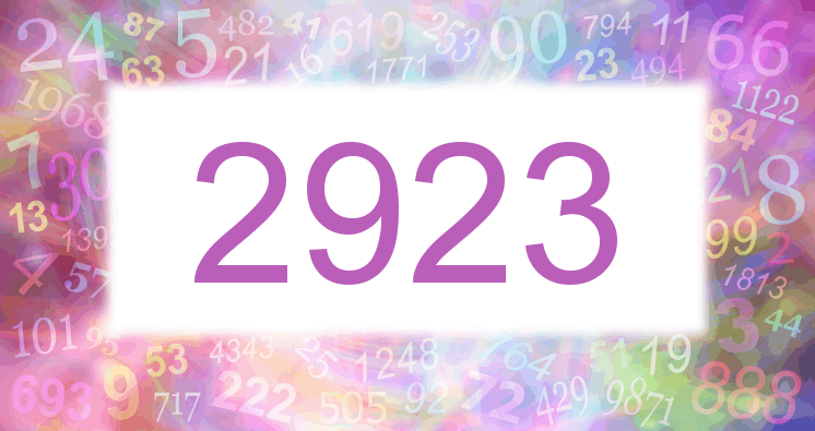 Träume mit einer Nummer 2923 rosa Bild