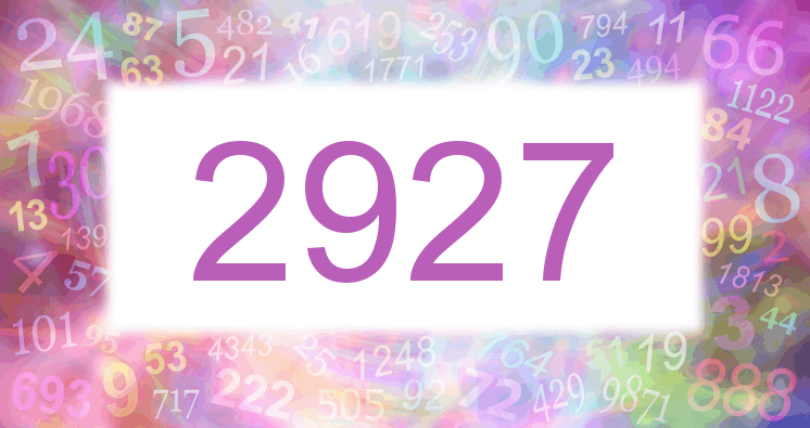 Träume mit einer Nummer 2927 rosa Bild