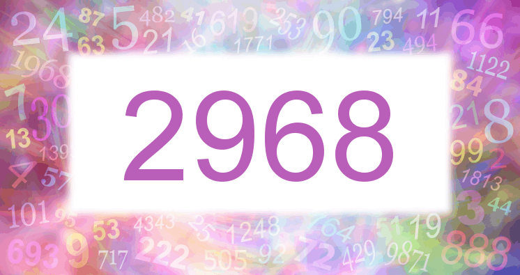 Träume mit einer Nummer 2968 rosa Bild