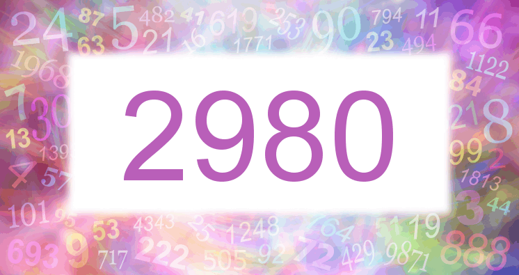 Träume mit einer Nummer 2980 rosa Bild