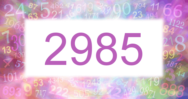 Dreams about number 2985