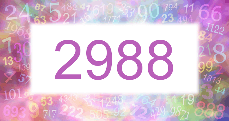 Träume mit einer Nummer 2988 rosa Bild
