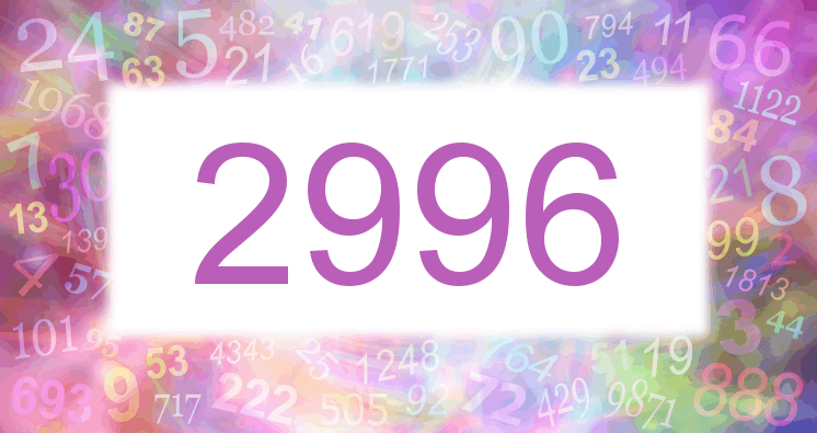 Träume mit einer Nummer 2996 rosa Bild