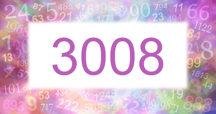 Träume mit einer Nummer 3008 rosa Bild