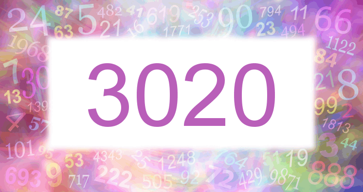 Träume mit einer Nummer 3020 rosa Bild