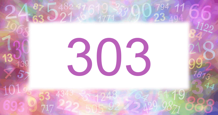 Träume mit einer Nummer 303 rosa Bild