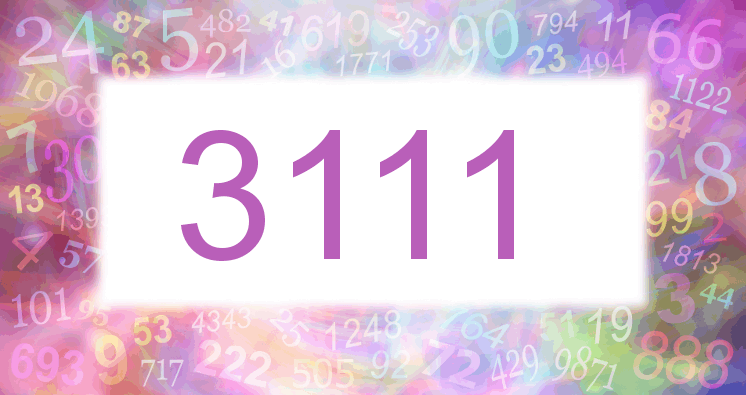 Träume mit einer Nummer 3111 rosa Bild