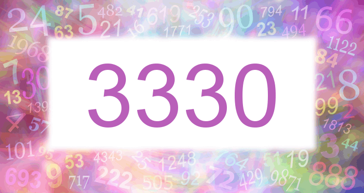 Träume mit einer Nummer 3330 rosa Bild