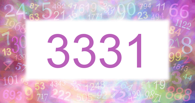Träume mit einer Nummer 3331 rosa Bild