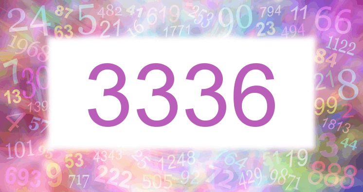 Träume mit einer Nummer 3336 rosa Bild
