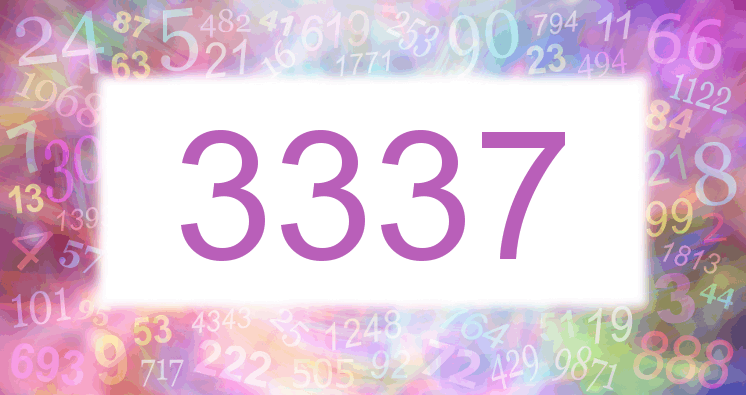 Träume mit einer Nummer 3337 rosa Bild