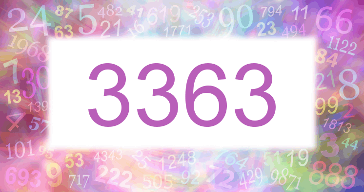 Träume mit einer Nummer 3363 rosa Bild