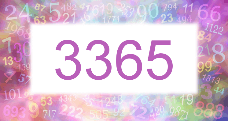 Träume mit einer Nummer 3365 rosa Bild