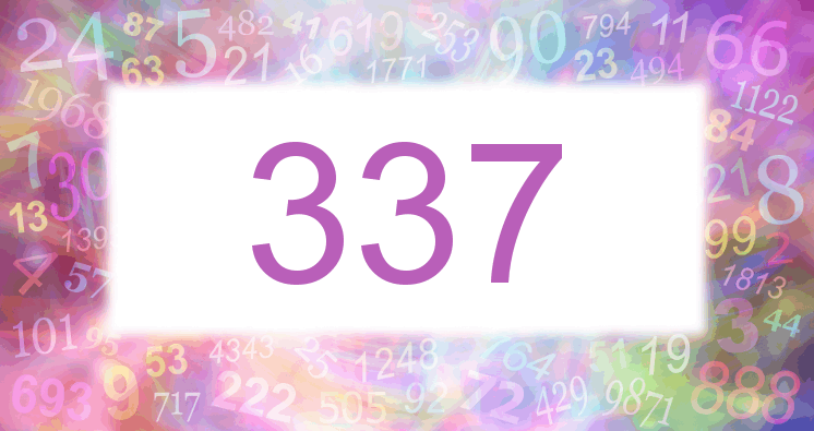 Träume mit einer Nummer 337 rosa Bild