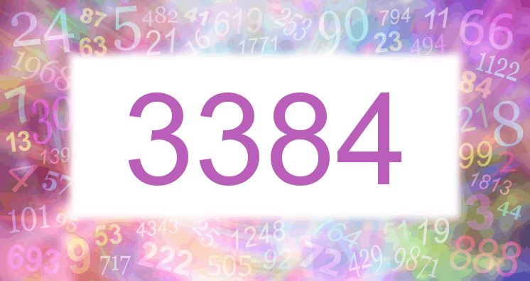 Träume mit einer Nummer 3384 rosa Bild