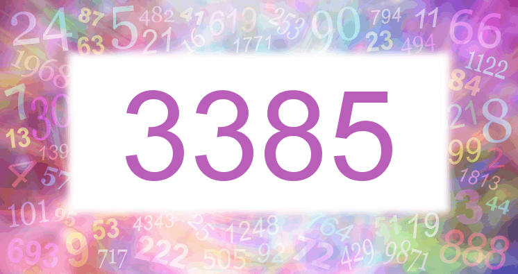 Träume mit einer Nummer 3385 rosa Bild