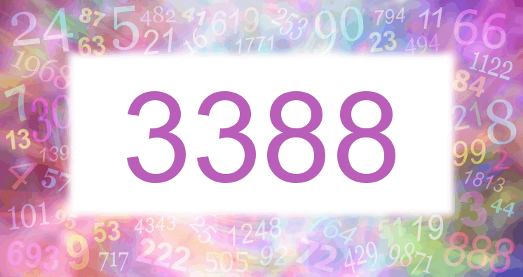 Träume mit einer Nummer 3388 rosa Bild
