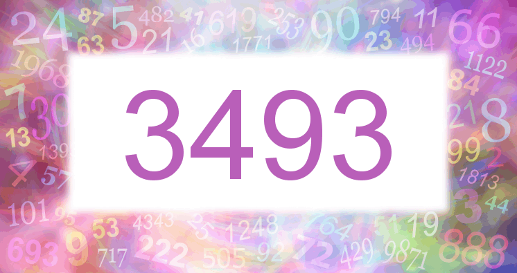 Träume mit einer Nummer 3493 rosa Bild
