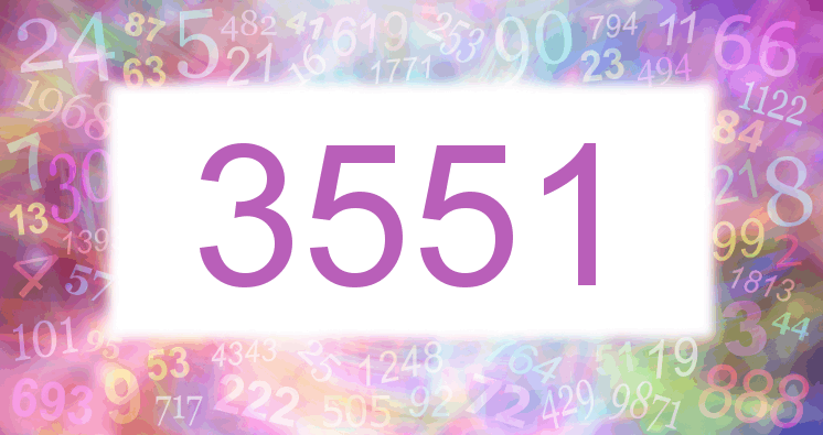 Dreams about number 3551