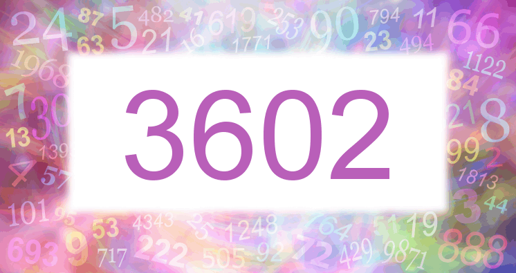 Träume mit einer Nummer 3602 rosa Bild
