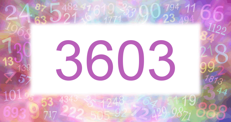 Träume mit einer Nummer 3603 rosa Bild