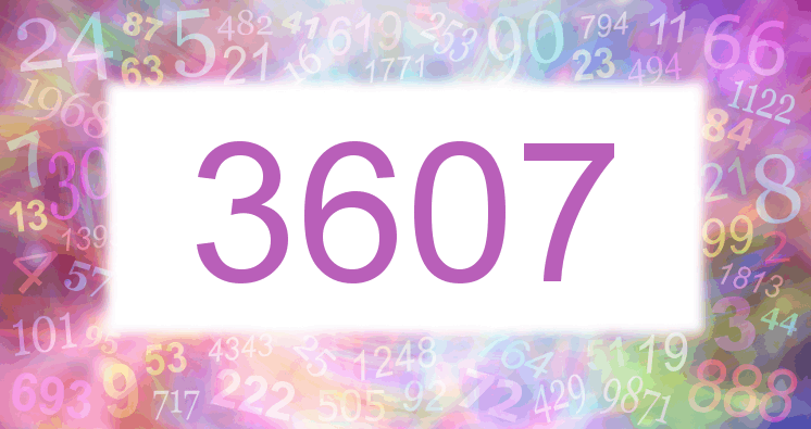 Träume mit einer Nummer 3607 rosa Bild