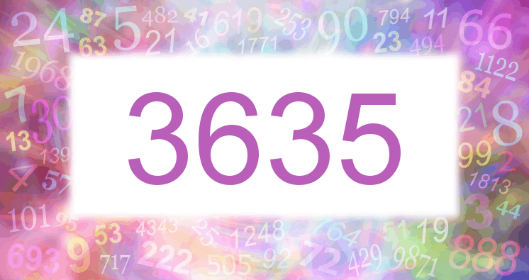 Träume mit einer Nummer 3635 rosa Bild