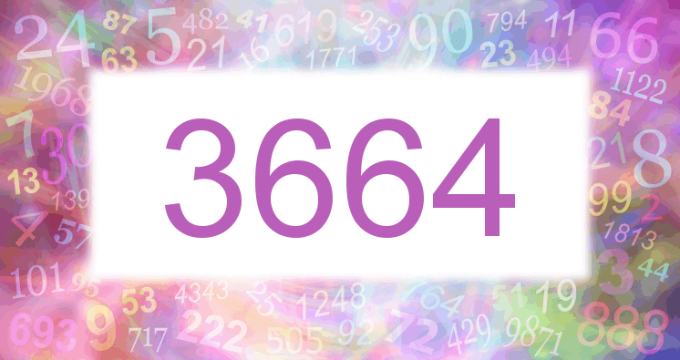 Träume mit einer Nummer 3664 rosa Bild