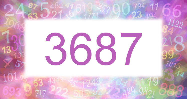 Träume mit einer Nummer 3687 rosa Bild