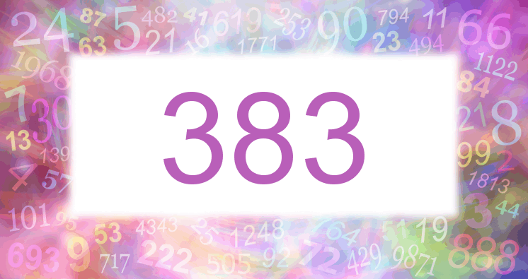 Träume mit einer Nummer 383 rosa Bild