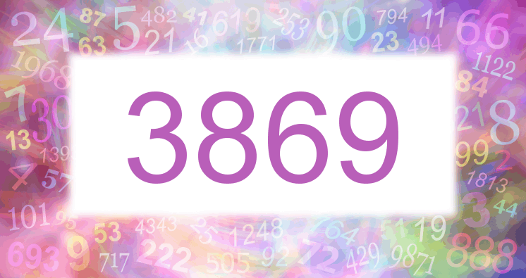 Träume mit einer Nummer 3869 rosa Bild