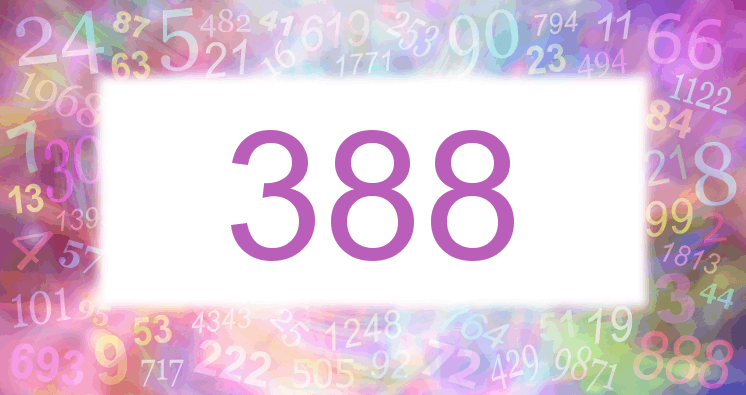Träume mit einer Nummer 388 rosa Bild