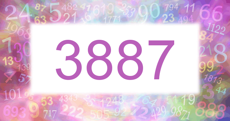 Träume mit einer Nummer 3887 rosa Bild