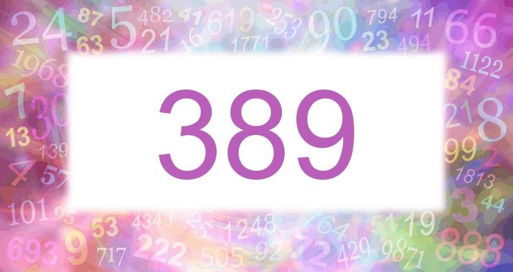 Träume mit einer Nummer 389 rosa Bild