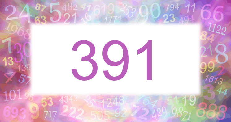 Träume mit einer Nummer 391 rosa Bild