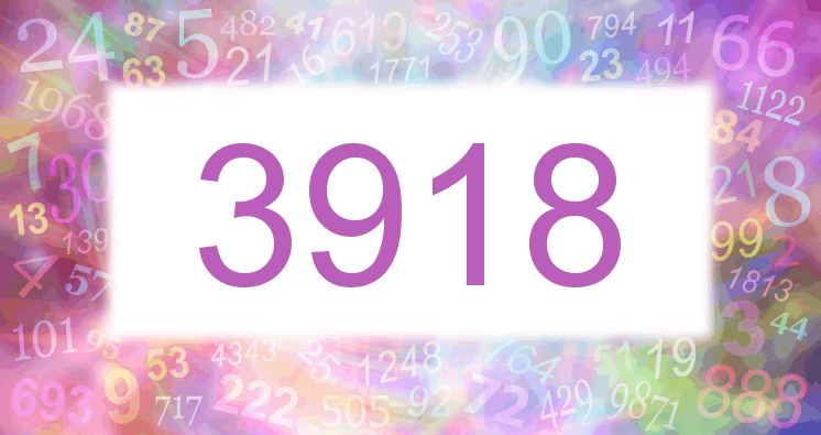 Träume mit einer Nummer 3918 rosa Bild